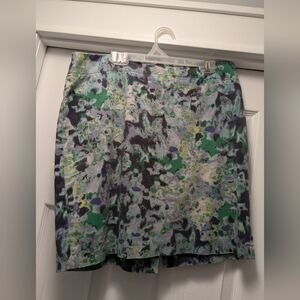 Blue-green mini multi color skirt size 8